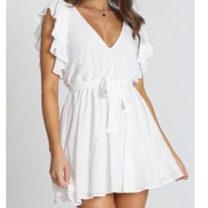 showpo white mini dress